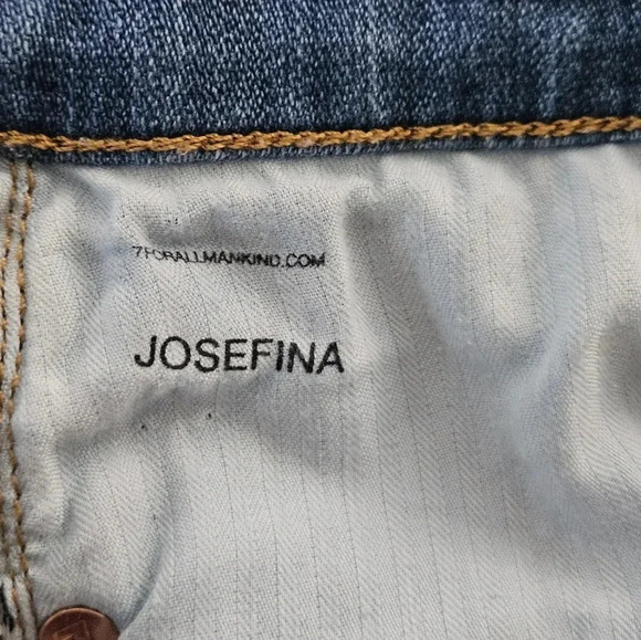 7 for all mankind Josefina high rise jeans size 28 medium wash - Picture 3 of 8